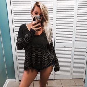 Free People | We the Free Blue Knit Sweater